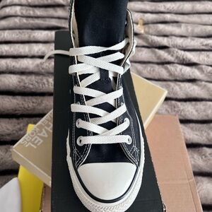 Black and White High-Top Sneakers